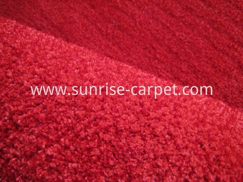 Microfiber with Polyester Carpet with Short Pile solid red 